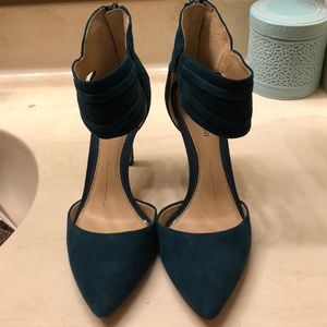 Gianni Bini Teal Suede Heels